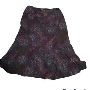 STYLE & CO. chiffon skirt paisley 10p